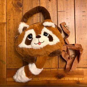 Baby Raccoon Plush Animal Crossbody
